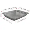 Caja rectangular con tapa, para hornear pescado, mariscos y para llevar; molde para hornear de papel de aluminio; extra grande, desechable y engrosado para asar al aire libre