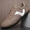 Sapatos Rasos Casuais Confortáveis de Couro, Tênis Esportivos Leves, Novo Modelo de Tênis Esportivos para Exportação, Sapatos Masculinos Modernos e da Moda