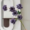 Flores artificiais: Rosetas de Canto de 6 Cabeças, Pequenas Rosas Selvagens, Rosetas de Canto Delicadas, Rosas de Jardim, Arranjos Florais de Casamento, Fileiras de Flores