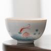 Cor de engobe pintada à mão pura porcelana jade sebo xícara de chá kung fu Xícara Mestra xícara de cerâmica para degustação de chá conjunto de chá tigela de chá suporte de chá único