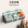 Estante de almacenamiento de cocina para cebolletas, jengibre y ajo Estante de especias de pared Caja de almacenamiento de jengibre y ajo Cesta para verduras con drenaje de pared sin perforaciones