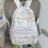 Mochila con Estampado Completo de Gato de Dibujos Animados Linda Serie Sal Marina para Estudiantes de Primaria, Mochila de Viaje Versátil y a la Moda para Niñas