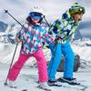 Traje de esquí de terciopelo grueso y cálido de invierno para niños, traje al por mayor, atracciones turísticas, estación de esquí, chaqueta acolchada de algodón para niños, pantalones