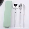 Aço Inoxidável Fino Louça Portuguesa Faca e Garfo para Bife Louça para Comida Ocidental Conjunto de Garfo e Colher Banhado a Titânio