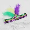 Carnaval Nueva Diadema de Lentejuelas Diadema de Plumas Transfronteriza Más Vendida Diadema Mayorista Mascarada Étnica