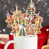 Decoración Navideña de Amazon Toppers de Paja Temática de Hombre de Jengibre Suministros para Decoración de Fiesta Navideña de Invierno