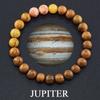 Serie Planeta Transfronterizo Pulsera de Piedra Natural Pulsera de los Ocho Planetas Cadena Elástica Joyería con Cuentas Accesorios de Regalo