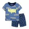 Comercio Exterior Ropa Infantil Verano Nuevo Transfronterizo Al por Mayor Hombres y Mujeres Bebé Manga Corta Pantalones Cortos Camiseta Conjunto de Dos Piezas