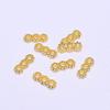 Pulseira espaçadora de toros de três fileiras em ouro 18k que preserva a cor, espaçador para pulseira DIY, pulseira, colar, joias, acessórios com contas, atacado