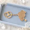 Llavero de nube de arcoíris con diamantes de imitación de aleación, llavero para coche, colgante para bolso, accesorio de regalo