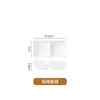 Plato de cerámica con tres compartimentos para mojar, plato rectangular creativo para snacks de barbacoa estilo japonés y coreano, para hot pot
