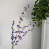 Flores de Seda Violeta Artificiales de 4 Ramas de Rama Alta para Decoración de Salón de Bodas, Flores Colgantes del Techo, Arreglos Florales de Techo Alto y Arreglos Florales para Pasillos
