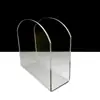 Porta-Guardanapos Acrílico Transparente em Formato U para Restaurante Ocidental Café Bar Caixa de Lenços Quadrada Suporte de Armazenamento para Toalhas