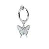 Comercio electrónico transfronterizo, anillo de ombligo sin perforaciones con resorte de acero inoxidable en forma de mariposa, clip para la oreja, joyería de perforación europea y americana, Amazon