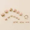 Uñas Postizas para Pies Transfronterizas Doradas Francesas Uñas Portátiles Venta Caliente de Comercio Exterior Uñas Postizas para Pies Desmontables Uñas Postizas para Pies al por Mayor
