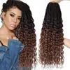 Europa y Estados Unidos cabello largo rizado profundo 24 pulgadas Soft Locs Crochet Hair pre lo