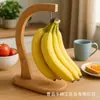 Estante de madera para plátanos de escritorio de verano, estante colgante para conservación y almacenamiento de frutas, bandeja de frutas multifuncional de bambú para plátanos