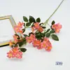 Arreglo de flores artificiales de seda de camelia de 2 puntas para mesa de comedor, decoración de plantas verdes, arreglo floral y decoración de ambiente comercial