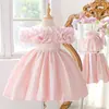 Vestido de Princesa para Niñas, Estilo de Verano de Alta Gama, Vestido de Lujo Ligero, Vestido de Presentación para Anfitriona de Piano, Vestido Formal Pequeño, Vestido