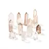 Joyería Jingde Columna de Cristal Blanco Natural Prisma Hexagonal Adorno Decoración Colección Hogar Oficina Piedra Desmagnetizante Artesanía
