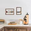 Estante de Exhibición de Pared de Madera Maciza para Almacenamiento en Sala de Estar, Soporte para Arreglos Florales de Plantas Hidropónicas, Estante de Pared de Fondo, Estante de Almacenamiento para Jarrones