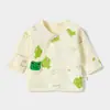 Camiseta de Medio Espalda para Bebé Recién Nacido, Ropa Interior Sin Costuras de Algodón Puro Clase A, Estilo Primavera y Otoño, Ropa Suave Amigable con la Piel Estilo Monje, Top para Bebé