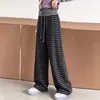 Pantalones anchos de rayas para niñas, pantalones casuales de estudiante para primavera y otoño, pantalones largos versátiles y fluidos para niñas, pantalones de pierna recta, estilo coreano