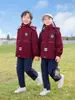 Uniforme Escolar para Estudiantes de Primaria Conjunto de Tres Piezas Cálido Cortavientos Ropa de Jardín de Infancia Forro Polar Conjunto de Invierno para Niños