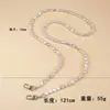 Bolso Cruzado de Perlas Irregulares Lanyard Largo Portátil para Teléfono Móvil Lanyard Sencillo de Perlas para Teléfono Móvil Cadena para Teléfono Móvil Cadena Cadena