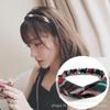 Faixa de cabelo com cruz Coreia do Sul pequena fresca simples elástica acessórios de cabelo para o rosto faixa de cabelo lateral estreita faixa de cabelo de tecido floral atacado