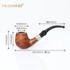 Cachimbo de Madeira Woody Madeira Maciça Artesanal Cachimbo de Madeira Anel de Metal Porta-Cigarro Sela Cachimbo de Jacarandá Transfronteiriço