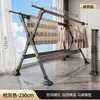 Perchero plegable de pie para uso doméstico en balcón o interiores, tendedero de doble barra de acero inoxidable engrosado para edredones, perchero multifuncional de almacenamiento