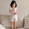 Conjunto de Verano de Dibujos Animados con Mangas Volantes para Niñas, Elegante Conjunto de Dos Piezas con Camiseta sin Mangas Delgada y Shorts para Bebés, Estilo Dopamina