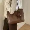 Bolsa Tote Casual de Grande Capacidade para Mulheres 2025 Inverno Nova Retrô de Ombro para o Trabalho Elegante Simples Bolsinha