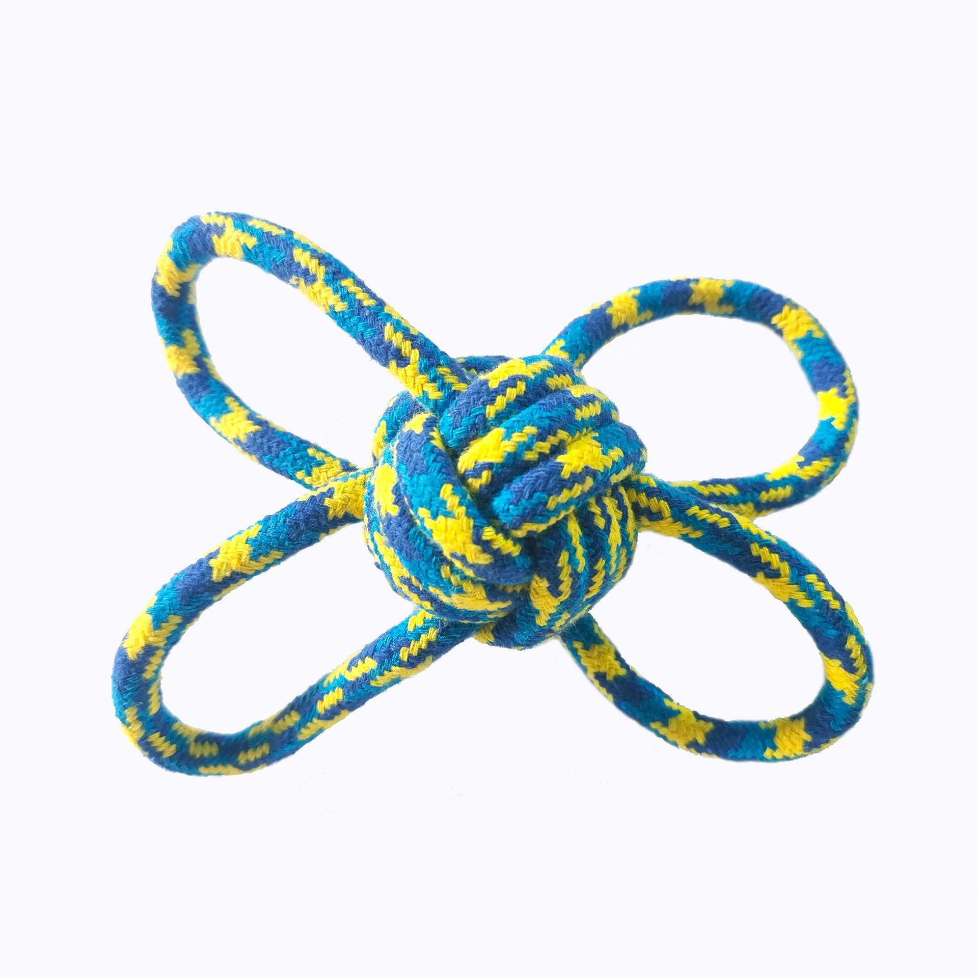 蓝黄千鸟格纹四耳球