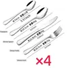 Amazon Transfronterizo Juego de Cubiertos Occidentales de Acero Inoxidable Cuchillo, Tenedor y Cuchara 24 Piezas Cuchillo para Bistec, Tenedor y Cuchara Acero Inoxidable Venta al por Mayor