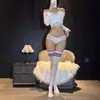 Meias eróticas sexy para mulheres, lingerie sexy, conjunto de meias body apaixonado sem costura no entrepernas para coleção de mulheres