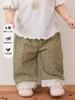 Pantalones Casuales para Bebé Niña Estilo Coreano Nuevo Primavera y Verano Bebé Verano Delgados Encaje Pierna Ancha Casual