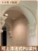 Suporte de feixe de linha PU francês imitação europeia gesso porta arqueada porta embutida curva abertura de porta coluna romana forma de decoração de capitel de coluna
