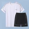 Ropa deportiva de secado rápido para hombre, de seda helada, para otoño e invierno, de manga corta, para correr por la mañana, con plumas, para entrenamiento de baloncesto