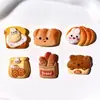 Funda de teléfono de pegamento de crema DIY de pan de conejo lindo, accesorio para el cabello, imán para refrigerador, accesorios para llavero al por mayor