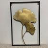 Quadro pendurado em metal com folha de ferro e moldura preta, fundo moderno, decoração de parede, pingente para corredor, joias tridimensionais