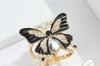 Novo Anel/Fivela Decorativa de Moda de Nicho com Borboleta e Pedras Strass/Acessórios Versáteis de Moda de Luxo Leve para Atacado