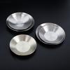 Plato redondo de acero inoxidable 304 estilo coreano plato plato plato para condimentos plato para Kimchi plato frío salsa vinagre aceite plato para condimentos