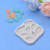 Molde de silicona líquida para hornear pasteles de fondant con hojas grandes y pequeñas, colección de plantas, molde de silicona