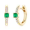 Aretes de Diamante Amarillo Diamante de Alto Carbono [Liquidación Envío Gratis] Sencillos Ins Cuadrado de Princesa 6*6mm Aretes Corte Flor de Hielo Plata S925