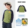 Camiseta de Manga Larga Rayada para Niños Europeos Estilo Primavera y Otoño Top 2026 Ropa Nueva para Niños Ropa para Niños Bebé Ropa de Otoño de Moda