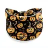Diadema de Halloween Europea y Americana Diadema con Estampado de Calavera Bufanda Ancha Elástica Deportiva Yoga Nudo Diadema