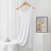 Vestido de Alça Modal de Verão Feminino Plus Size Saia Base Interna Camisola Fina Saia Vault Saia Longa Saia Evasê
