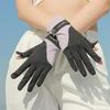 Guantes de Exterior Sensibles al Hielo Resistentes al Sol para Mujer, Verano, Delgados, Resistentes a los Rayos UV, Guantes de Conducir para Conductores, Dedos Expuestos, Guantes para Montar en Bicicleta Eléctrica